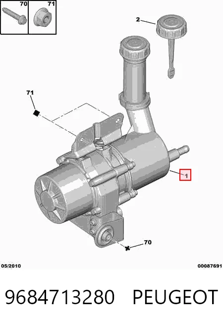 9684713280 Peugeot/Citroen ГУР руля