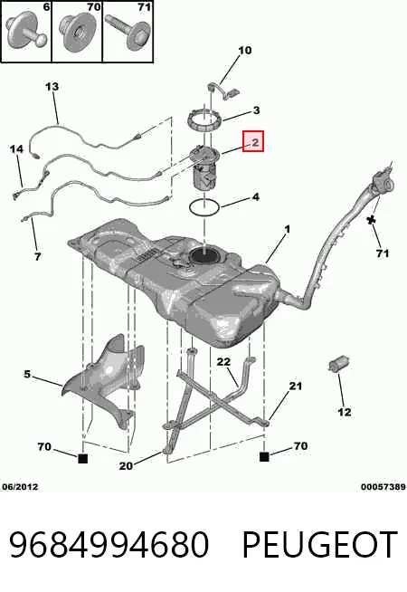 9684994680 Peugeot/Citroen Электробензонасос