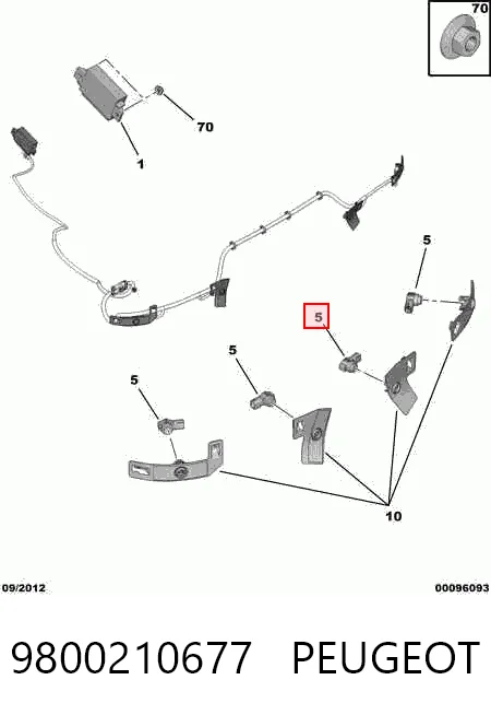 9800210677 Peugeot/Citroen Передние парктроники