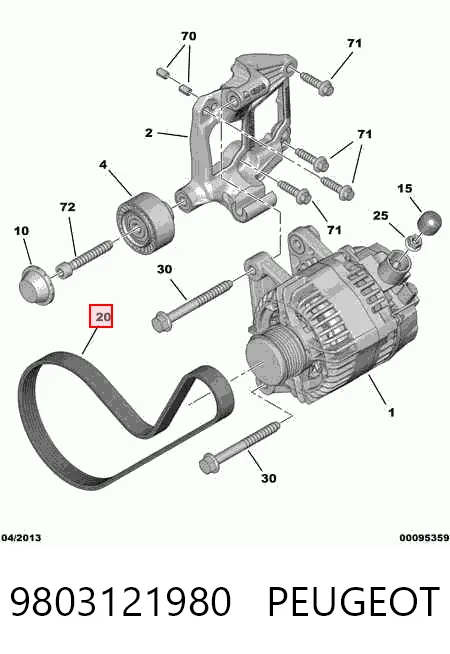 Купить 3648145 Opel Ремень генератора