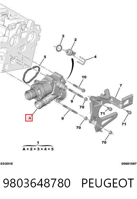 Термостат PEUGEOT 9803648780