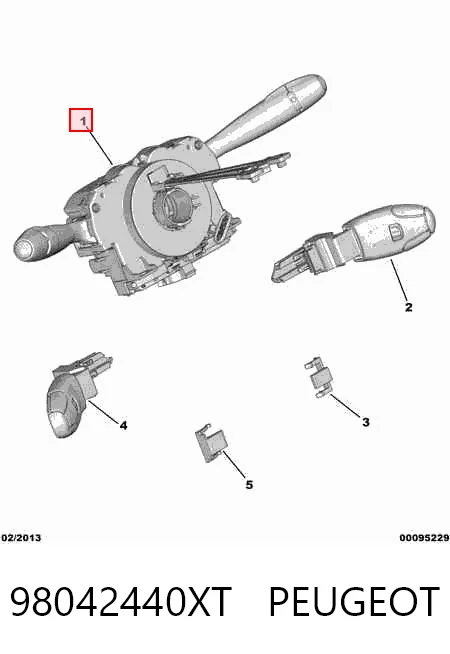 98042440XT Peugeot/Citroen Переключатель подрулевой в сборе