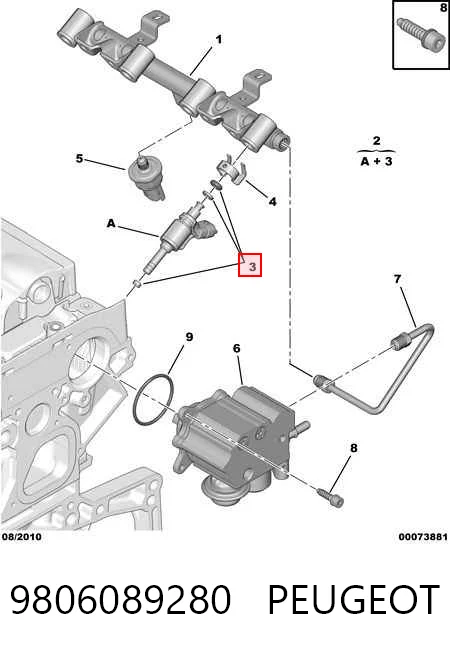 9806089280 Peugeot/Citroen Ремкомплект насос-форсунки
