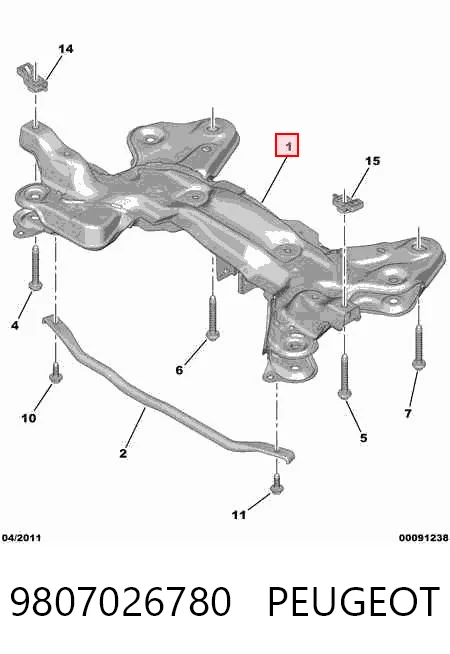 Передняя балка Peugeot 301 седан (2013 - 2026) цена, от 195.92 USD