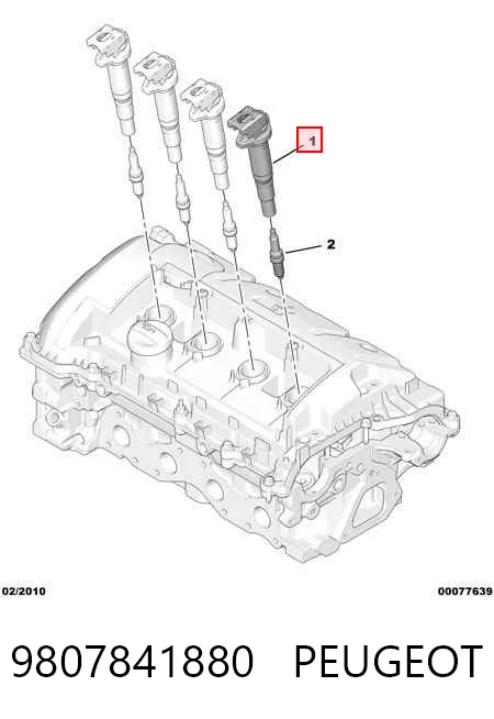 9807841880 Peugeot/Citroen Катушка зажигания