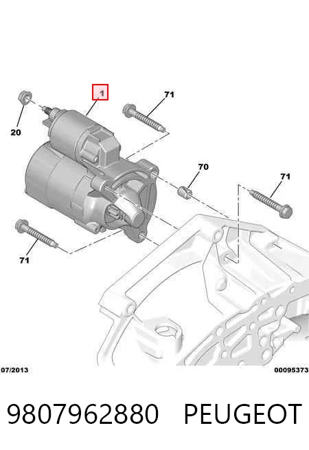 9807962880 Peugeot/Citroen Стартер автомобиля