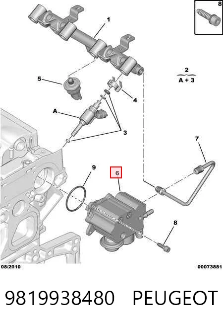9819938480 Peugeot/Citroen Насос топливный высокого давления (ТНВД)