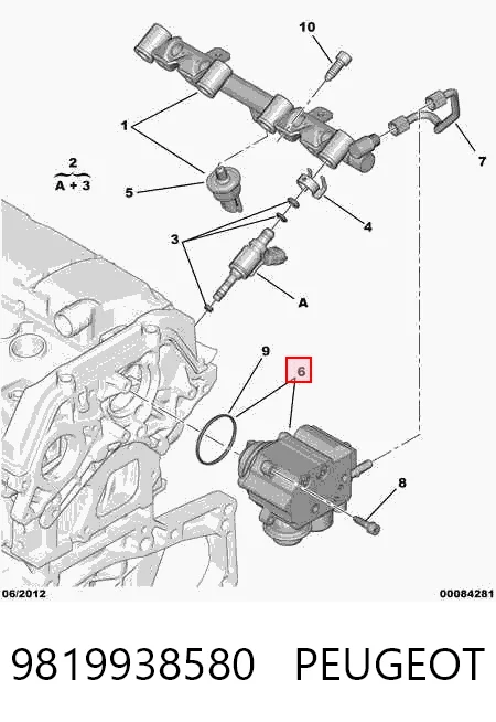 Насос топливный высокого давления (ТНВД) на Peugeot 308 I 4A, 4C