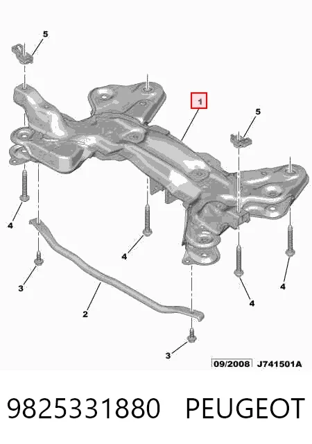 Передняя балка Citroen C4 Cactus внедорожник (2014 - 2026) цена, от 124.22 USD