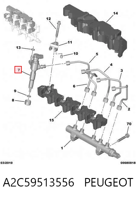 A2C59513556 Peugeot/Citroen Топливные форсунки