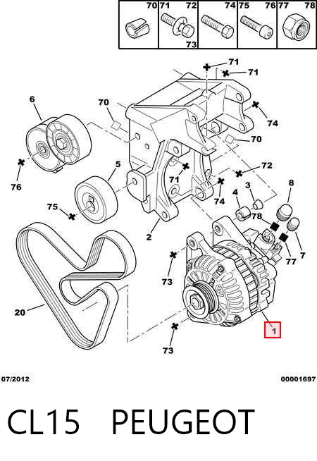 CL15 Peugeot/Citroen Генератор автомобильный