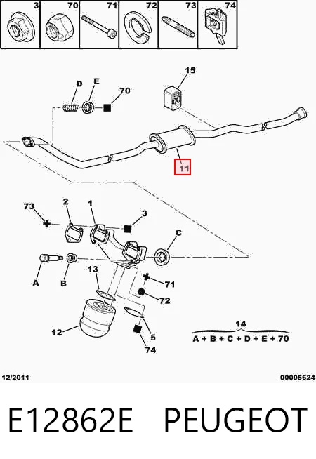 BS293111 Bosal Глушитель, передняя часть