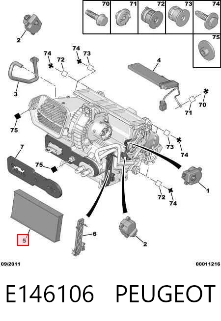 Фильтр салона PEUGEOT E146106