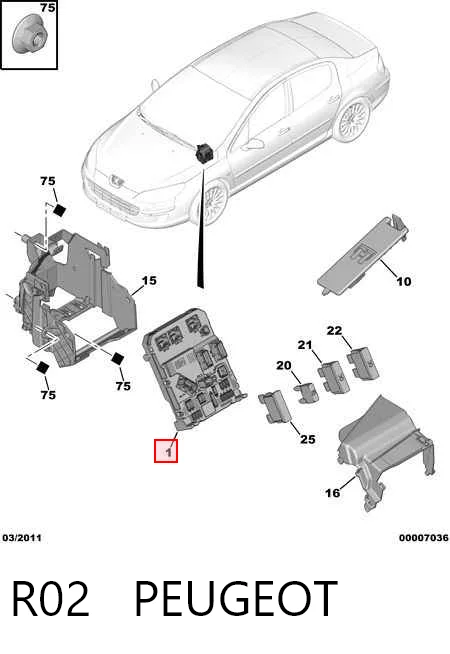 R02 Peugeot/Citroen Блок управления систем комфорта