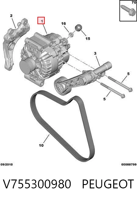 V755300980 Peugeot/Citroen Генератор автомобильный