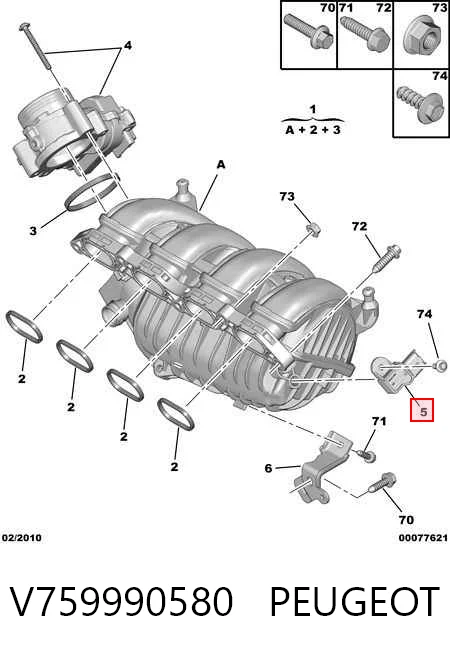 V759990580 Peugeot/Citroen Датчик давления воздуха