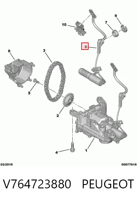 V764723880 Peugeot/Citroen Клапан регулировки давления масла
