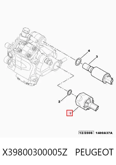 X39800300005Z Peugeot/Citroen Редукционный клапан ТНВД