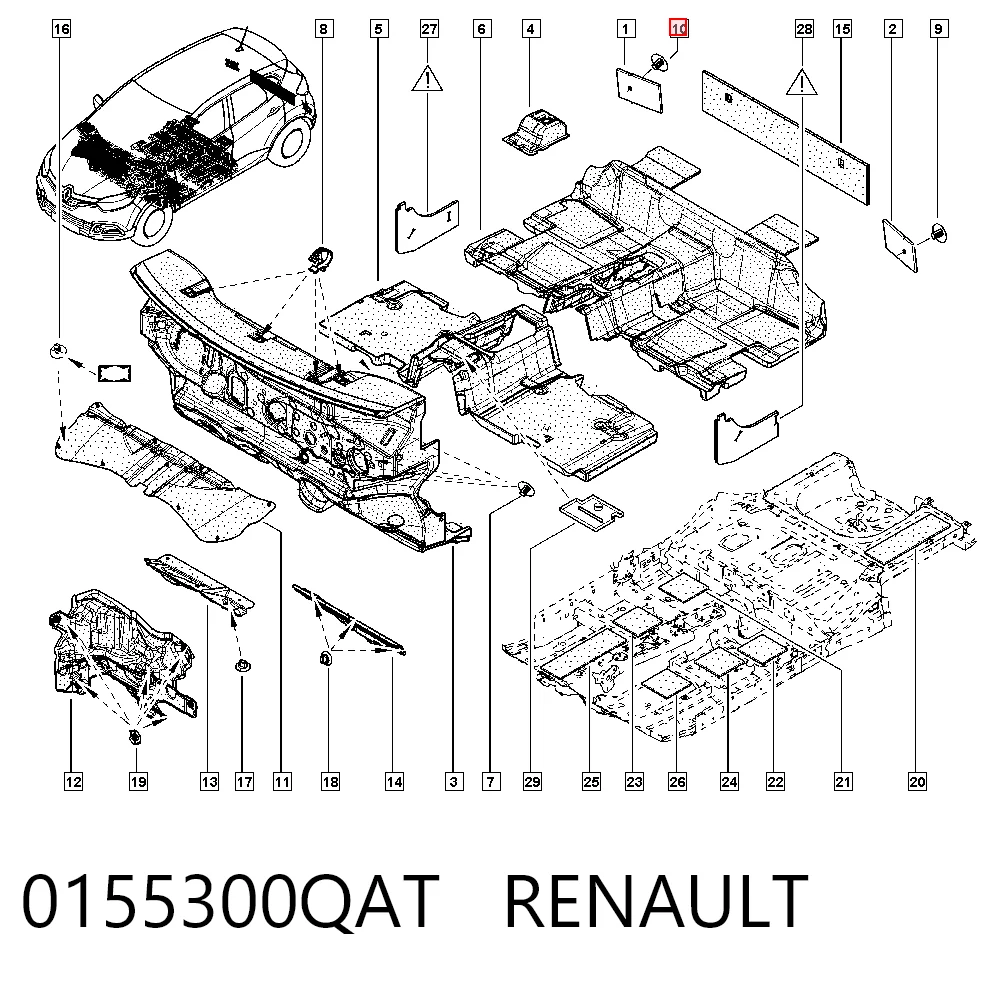 Пистон (клип) крепления брызговика AND 30863262 цена, от 0.35 USD