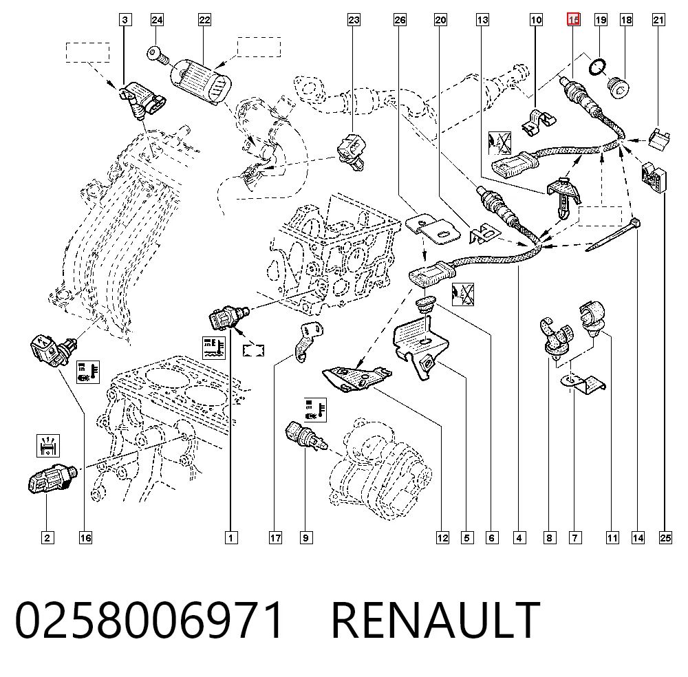 Купить OSM114 Magneti Marelli Датчик кислорода до катализатора