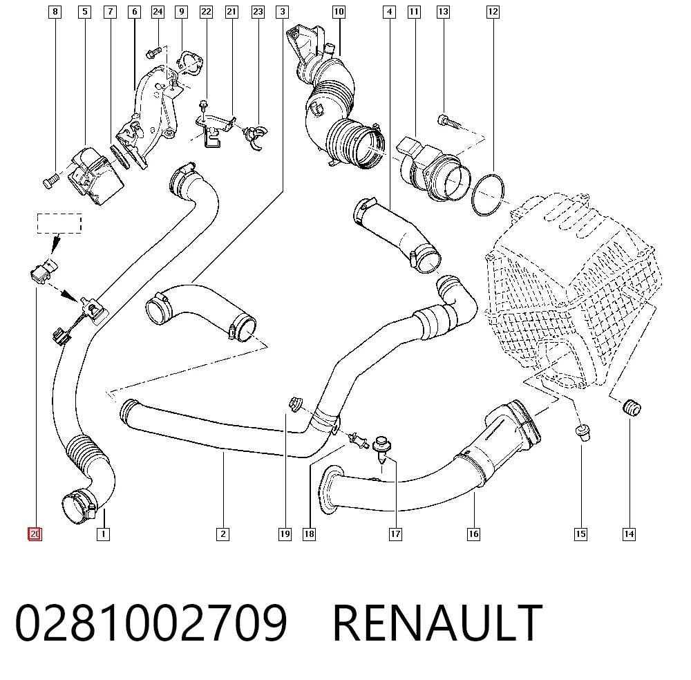 0281002709 Renault (RVI) Датчик давления воздуха