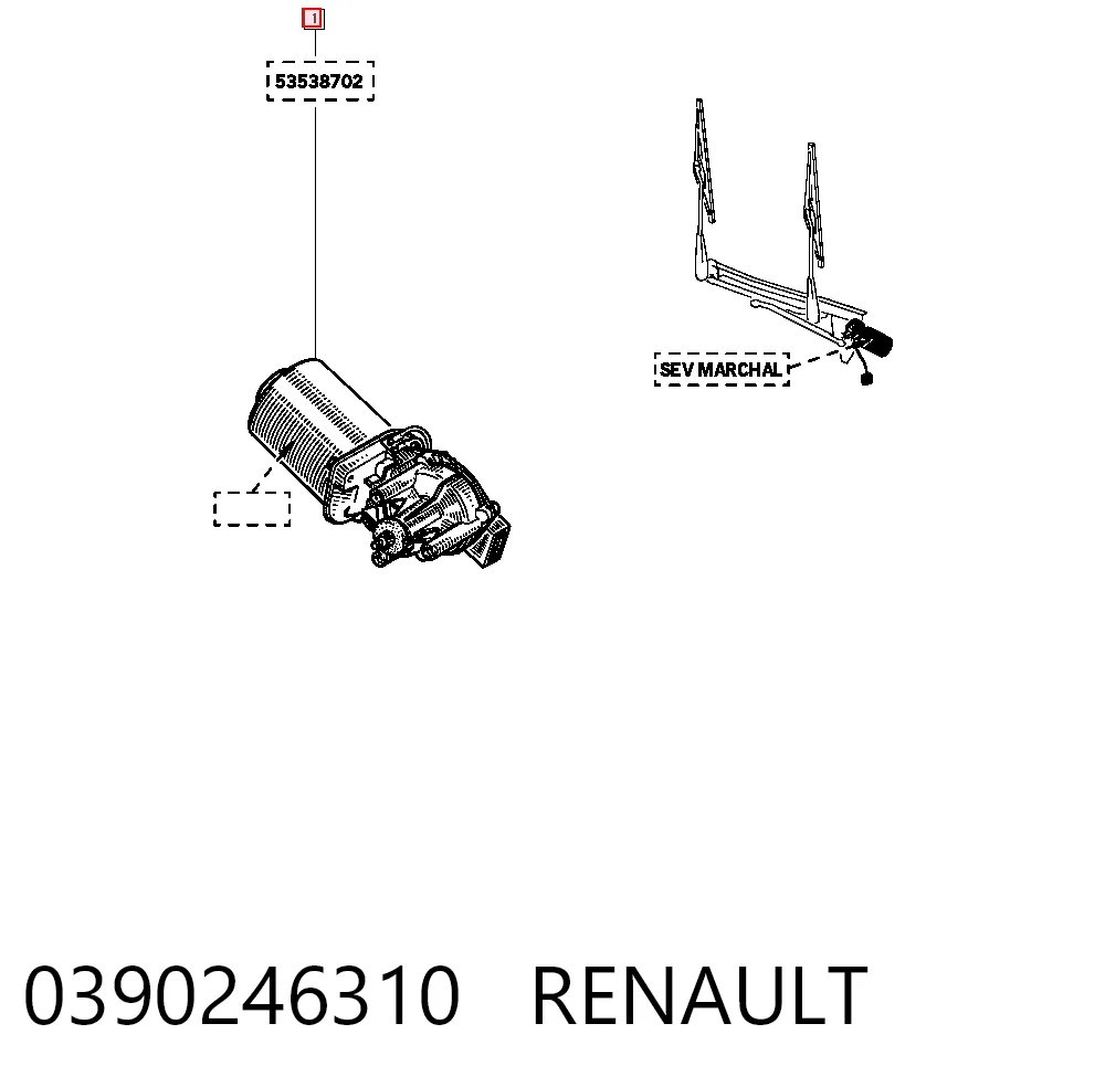 Мотор дворника Рено 11 5 dr