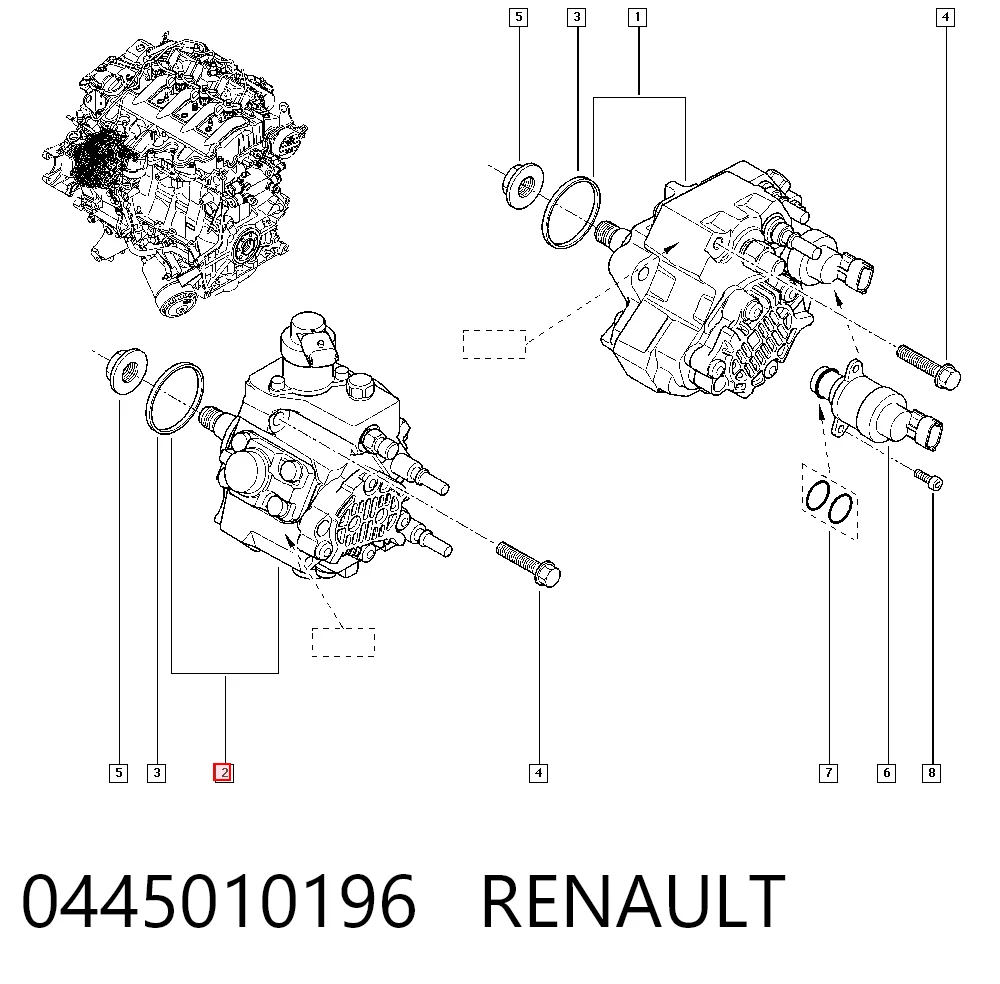 Насос топливный высокого давления (ТНВД) на Renault Trafic II FL