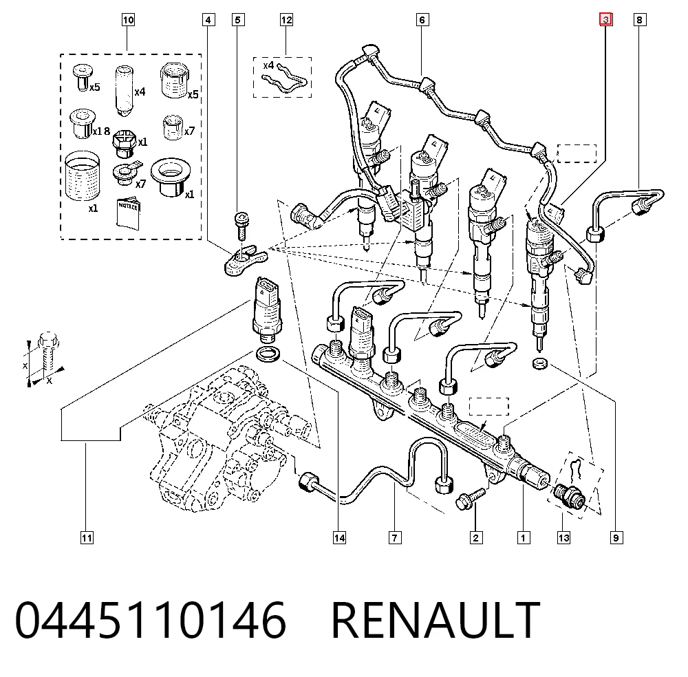0445110146 Renault (RVI) Топливные форсунки