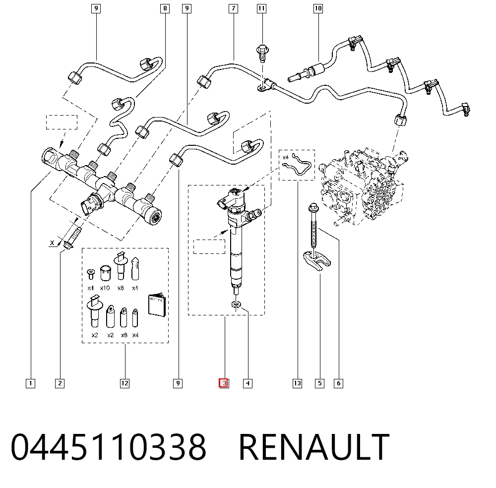 Форсунка инжектора Renault Trafic II фургон (FL) (2001 - 2014) цена, от 268.70 USD