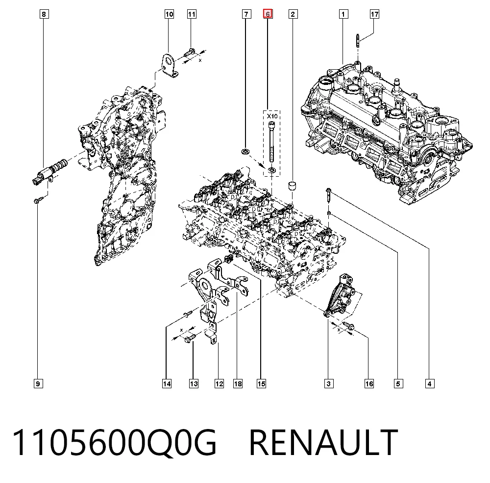 Болт головки блока цилиндров, ГБЦ Renault Megane IV универсал (K9A, K9M, K9N) (2016 - 2026) цена, от 41.24 USD