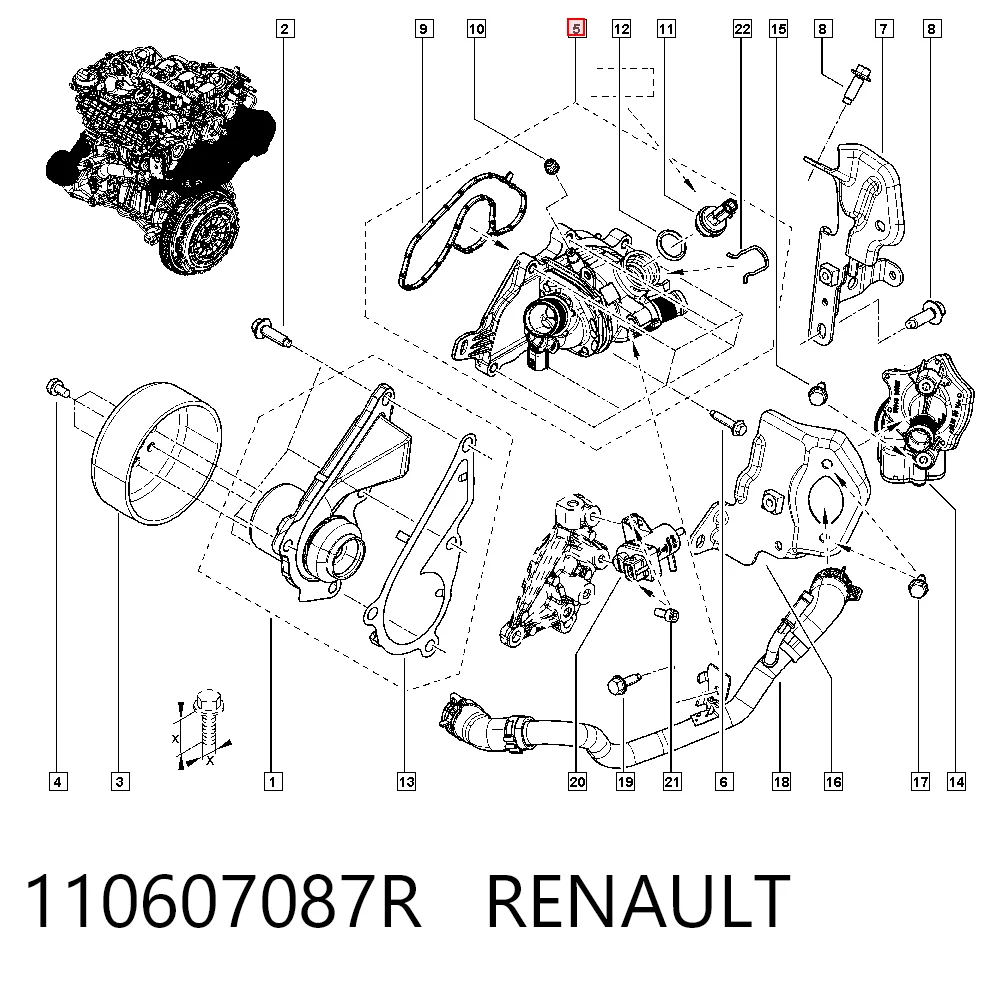 Термостат в сборе Mercedes A2822033000