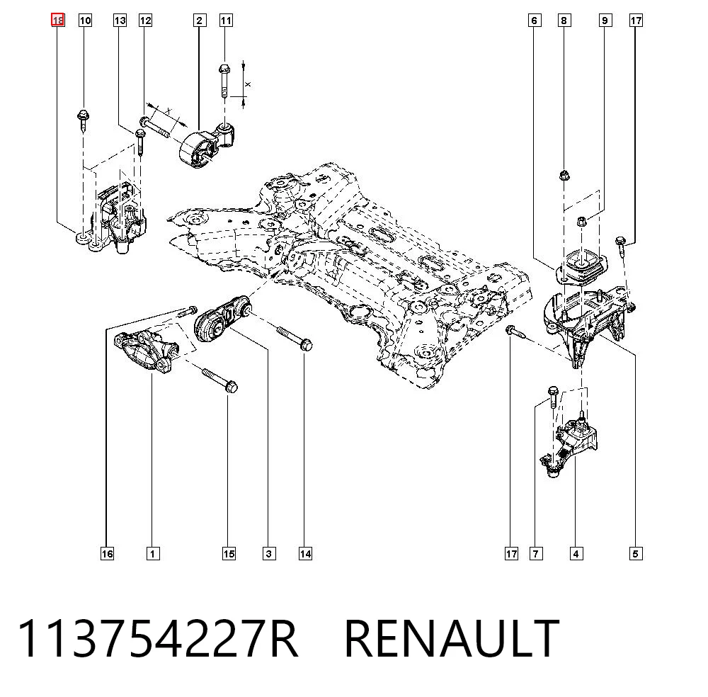 Подушка двигателя Renault Megane IV универсал (K9A, K9M, K9N) (2016 - 2026) цена, от 69.87 USD