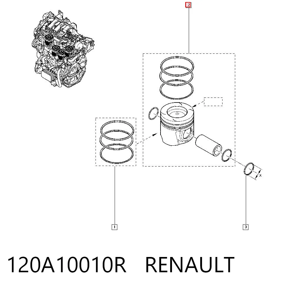 Поршень на 1 цилиндр 95517816 Opel
