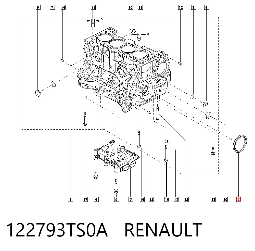 BH5861F NOK Сальник коленвала двигателя, задний