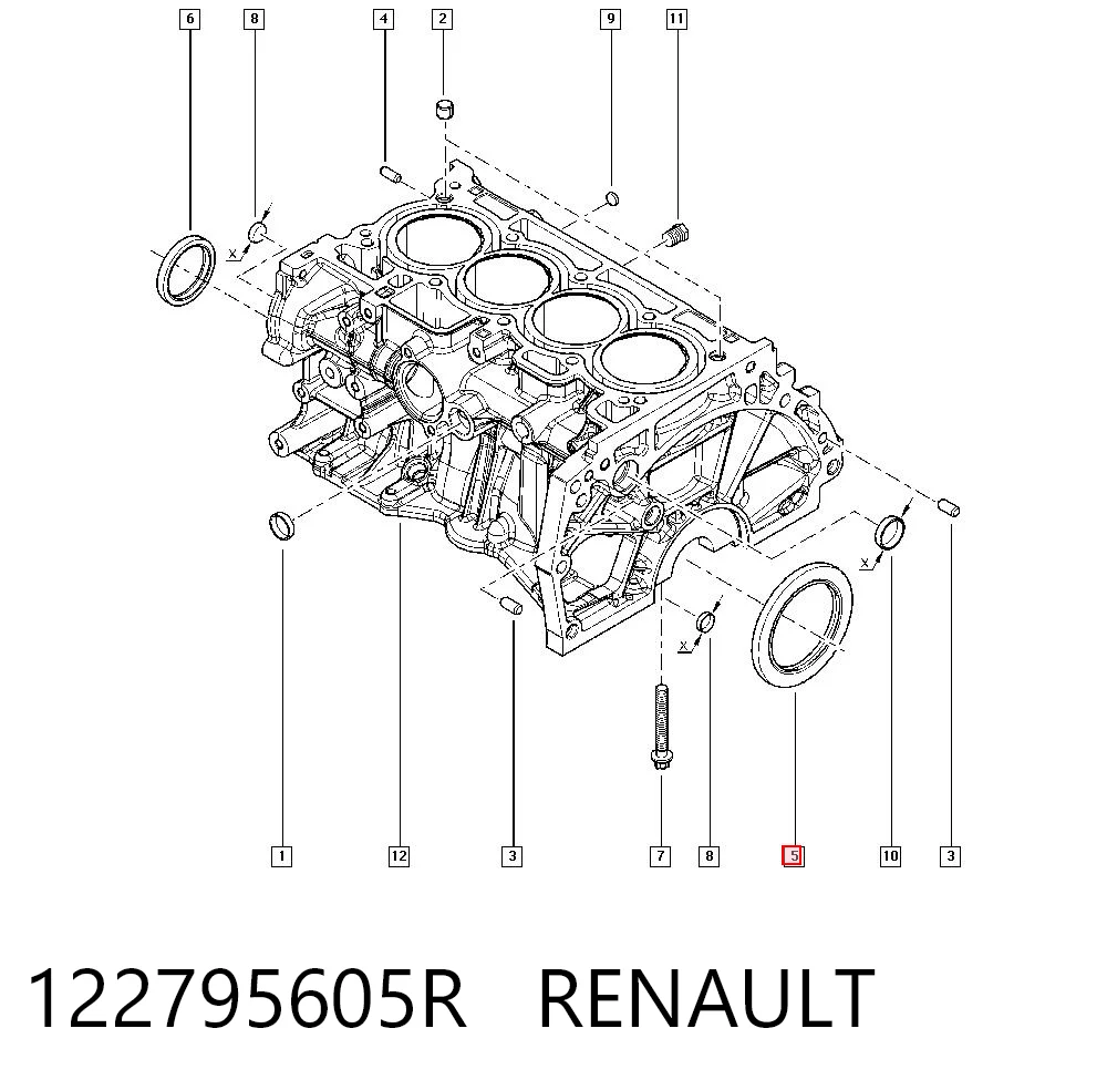 Сальник коленвала задний Nissan Qashqai +2 I внедорожник (J10) (2007 - 2014) цена, от 19.03 USD