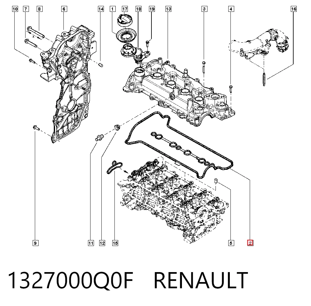 Прокладка крышки двигателя Renault DUSTER I внедорожник (HS) (2010 - 2026) цена, от 23.52 USD