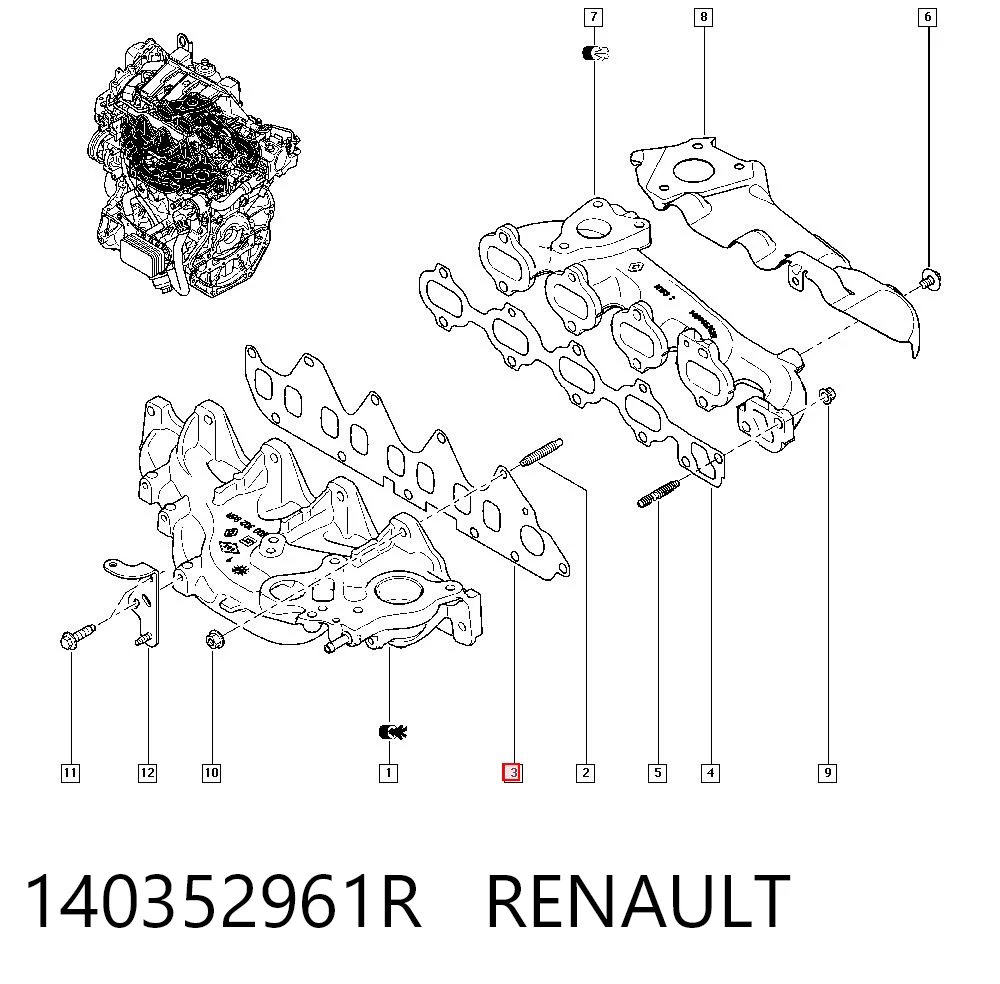  Прокладка впускного коллектора Nissan Qashqai 