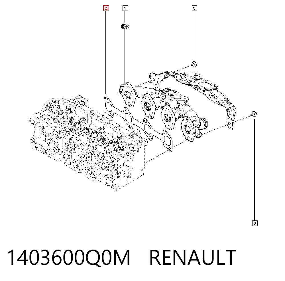  Прокладка коллектора Renault DUSTER 1