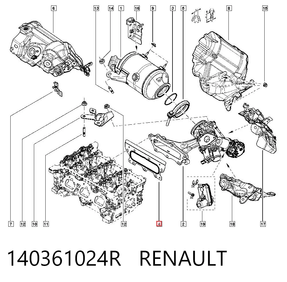  Прокладка коллектора Renault SANDERO 