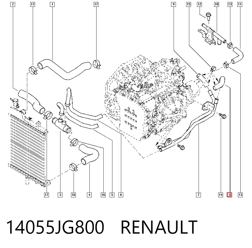  Nissan/Infiniti 14055JG800 цена, от 6.34 USD