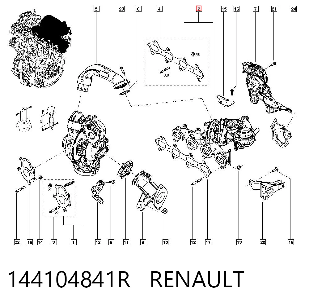 144105968R Renault (RVI) Турбонаддув