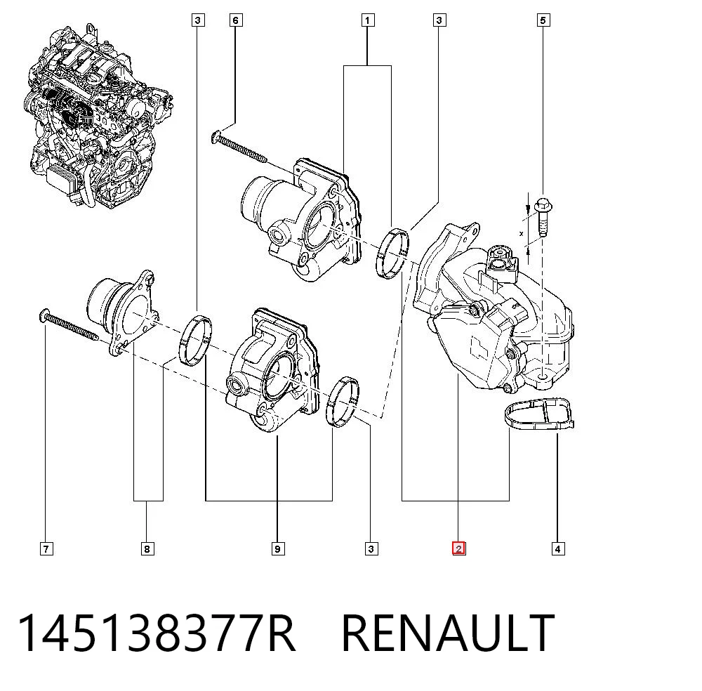 Дроссельная заслонка в сборе Renault Trafic III фургон (2014 - 2026) цена, от 215.76 USD