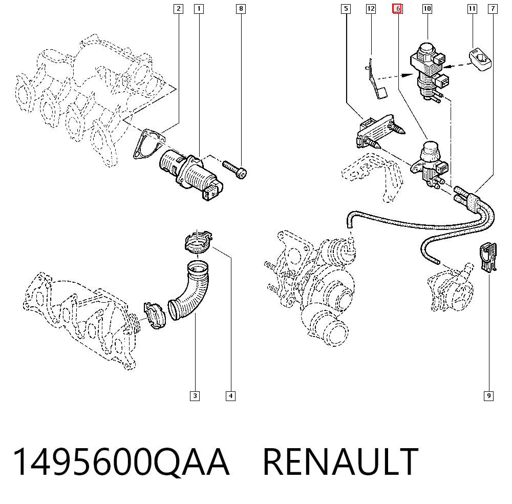 1495600QAA Renault (RVI) Соленоид давления наддува