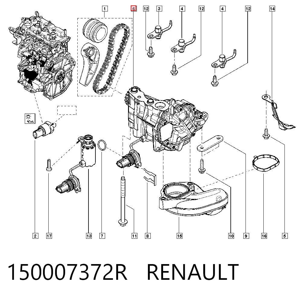 150007372R Renault (RVI) Масляный насос двигателя