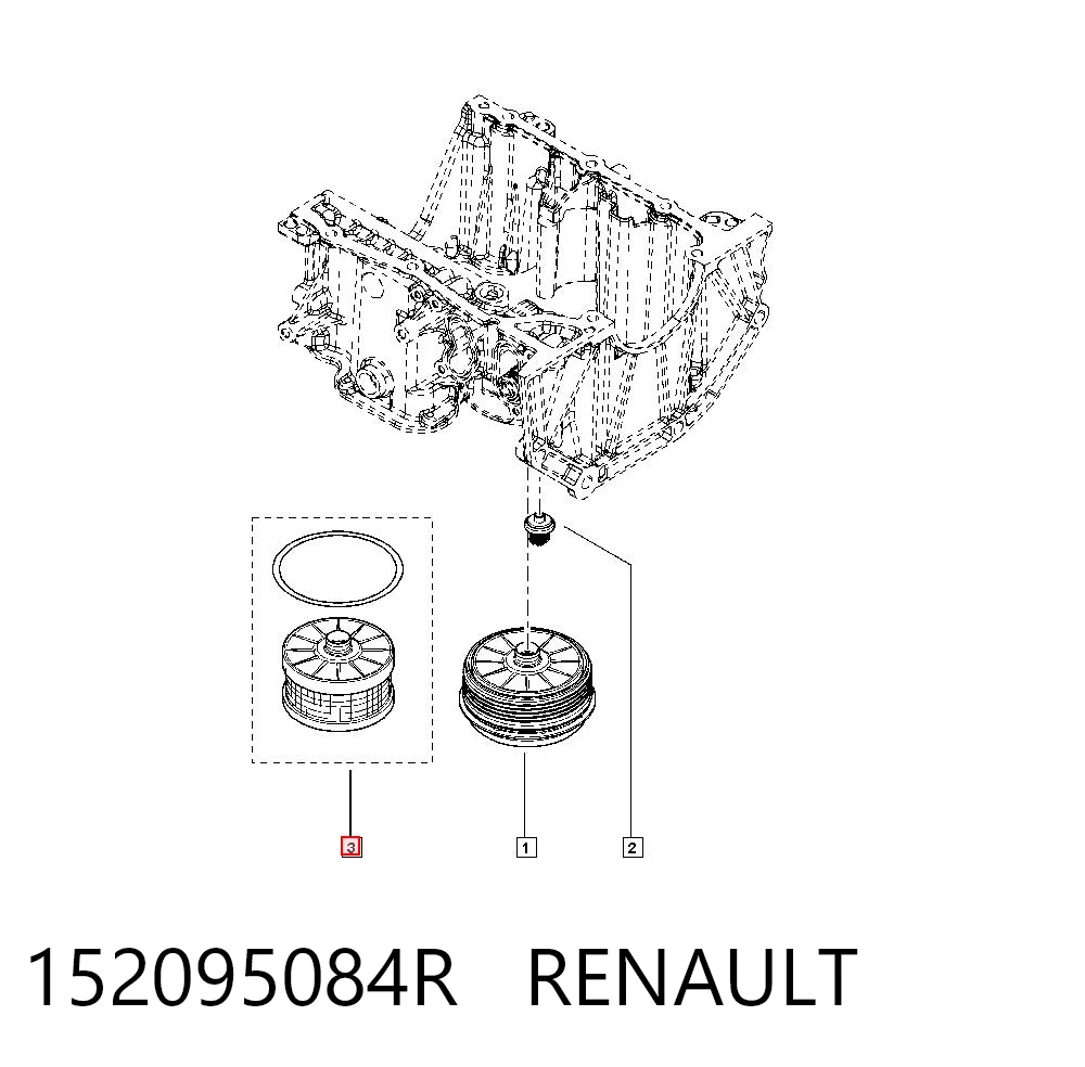 152095084R Renault (RVI) Масляный фильтр двигателя
