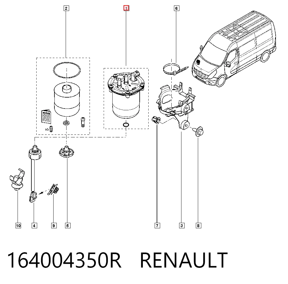 164004350R Renault (RVI) Фильтр топлива