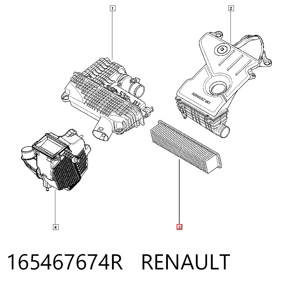 165467674R Renault (RVI) Воздушный фильтр двигателя