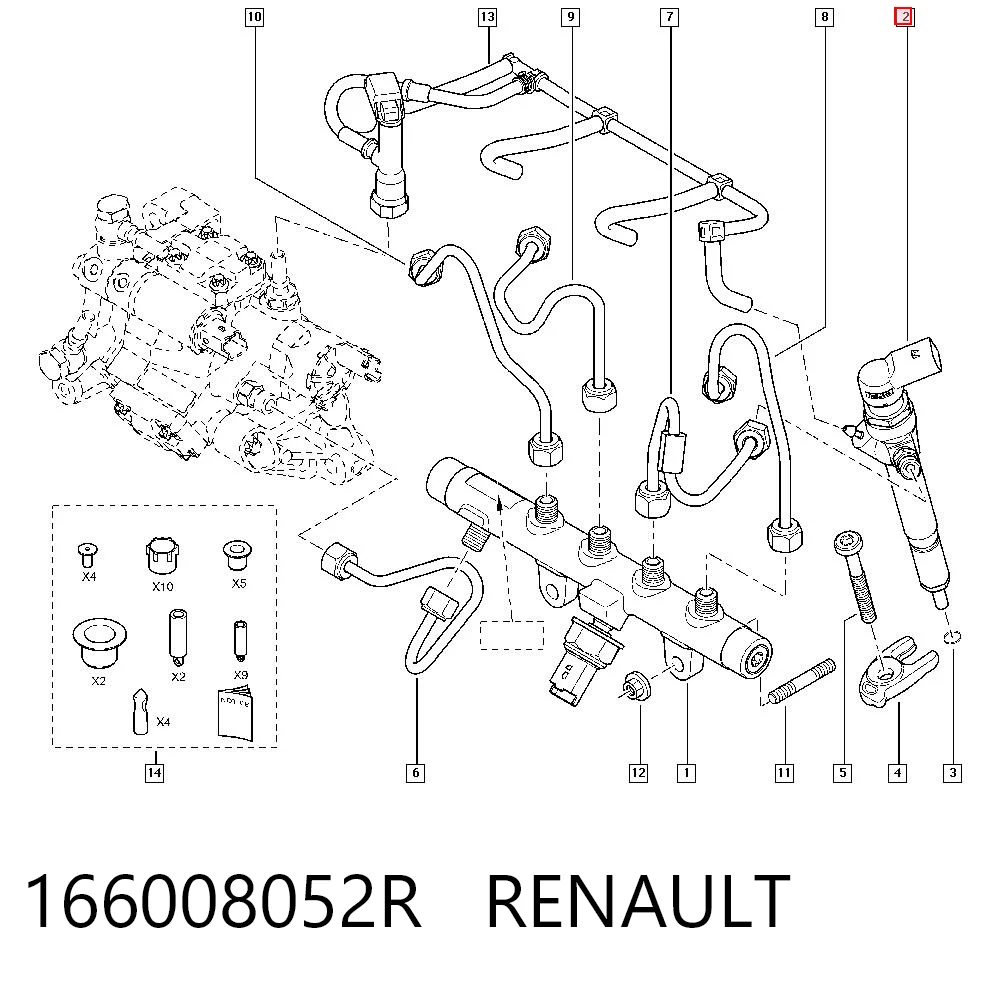 166008052R Renault (RVI) Топливные форсунки