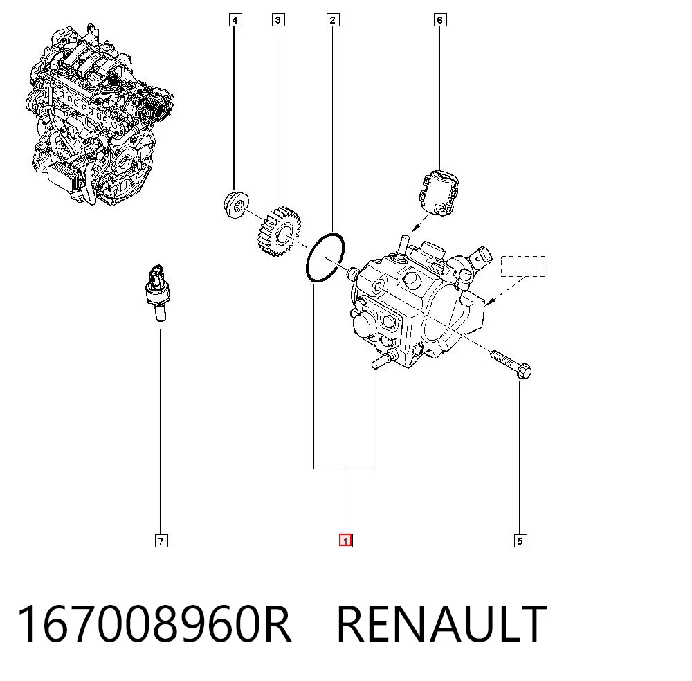 Насос топливный высокого давления (ТНВД) на Renault Trafic III 