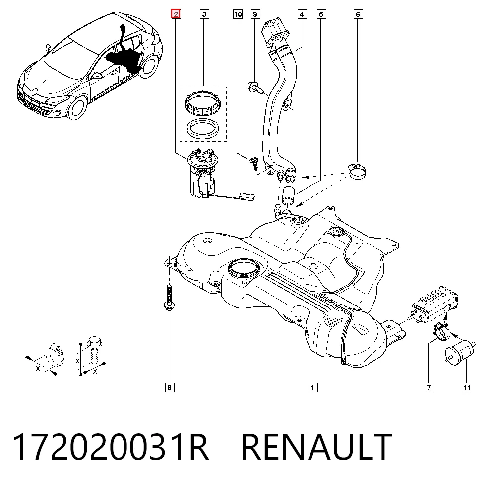  Бензонасос Renault Scenic 